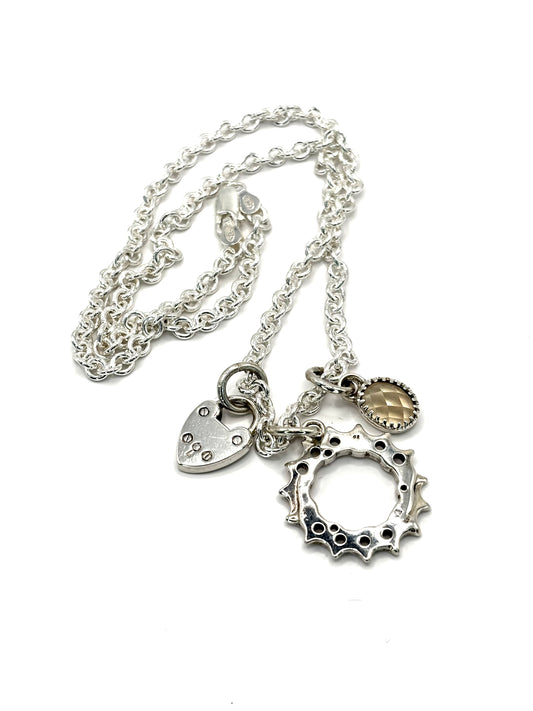 Triptych amulet necklace n.1